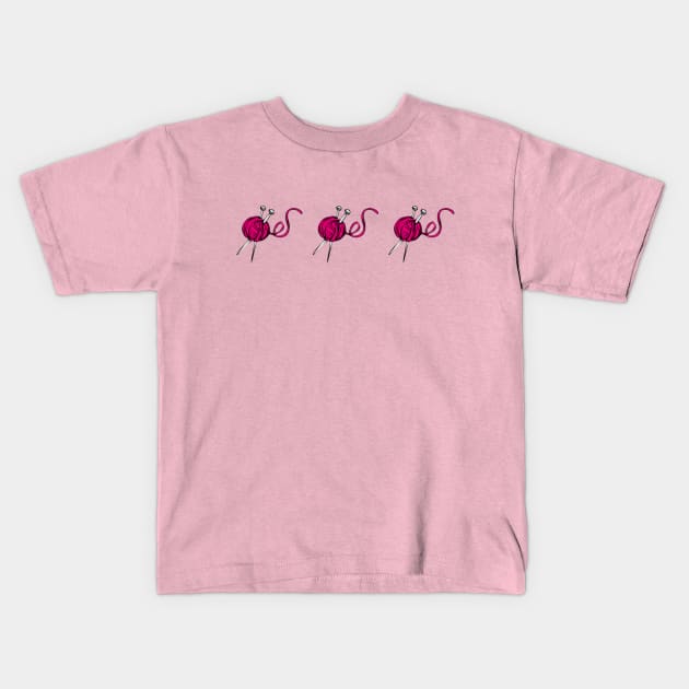 Knitting Zen Kids T-Shirt by TheDaintyTaurus